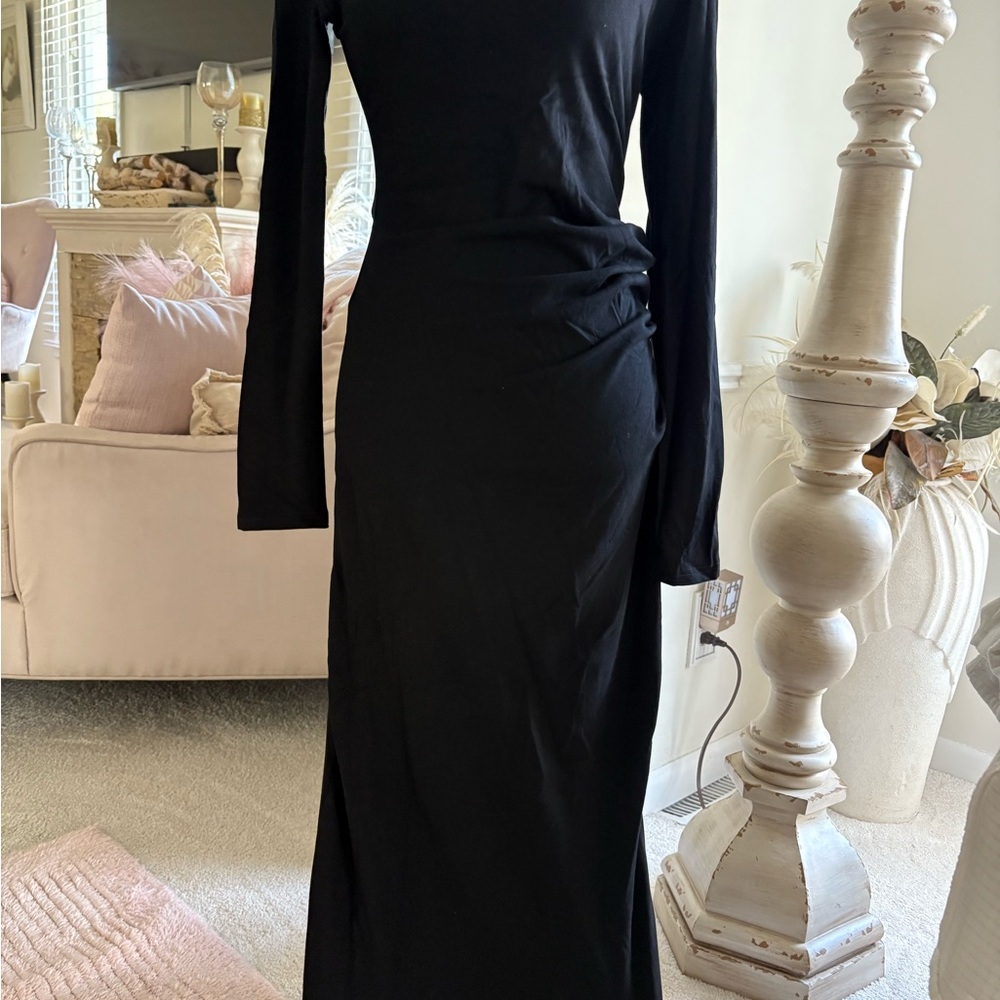 Chic Black Long Sleeve Dress